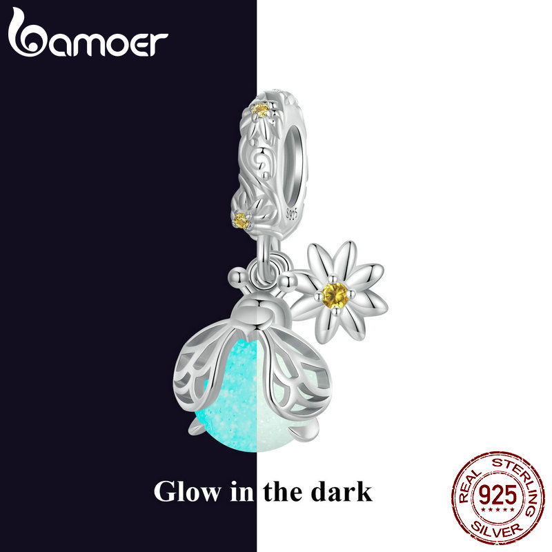 Coordinates Bracelet - Bamoer 925 Sterling Silver Glow-in-the-dark Firefly