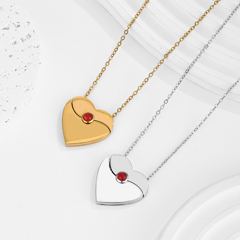 Letdiffery Personalized Heart  - огляд і ціна Birth Flower Necklace