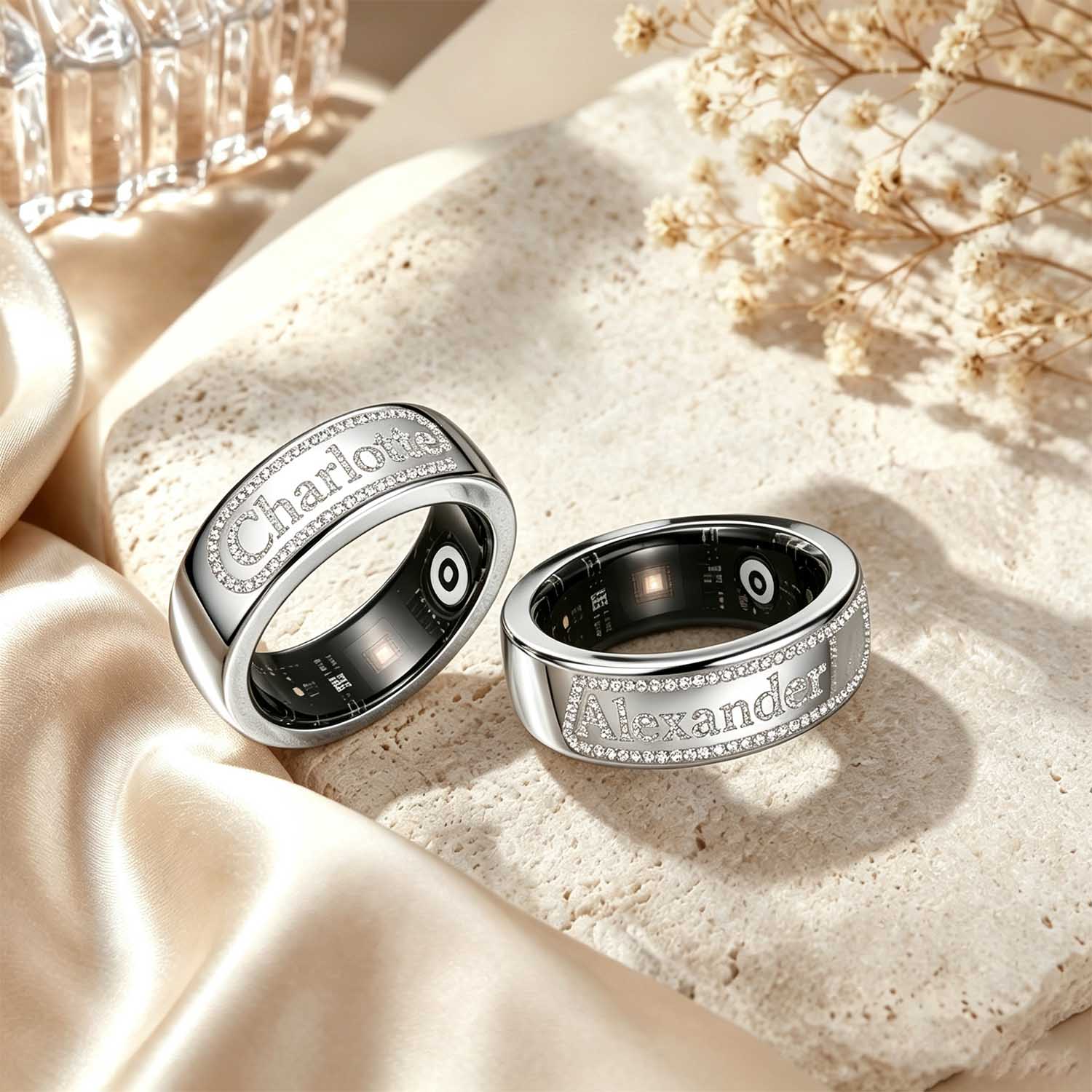 Qitian Custom Name Smart Ring  - огляд і ціна Initial Ring Custom