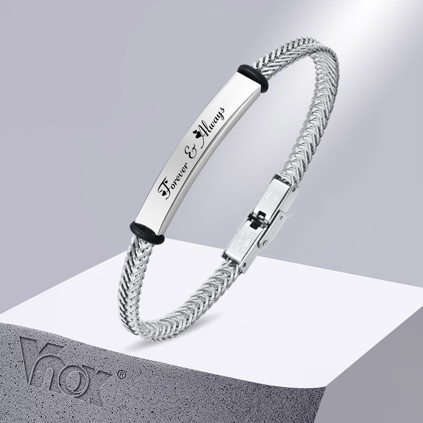 Vnox Personalized Bracelets fo - огляд і ціна Coordinates Bracelet